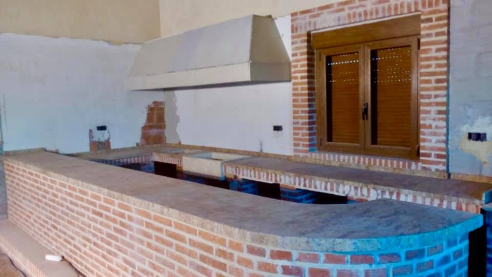 Encimera de granito anticato para cocina rústica