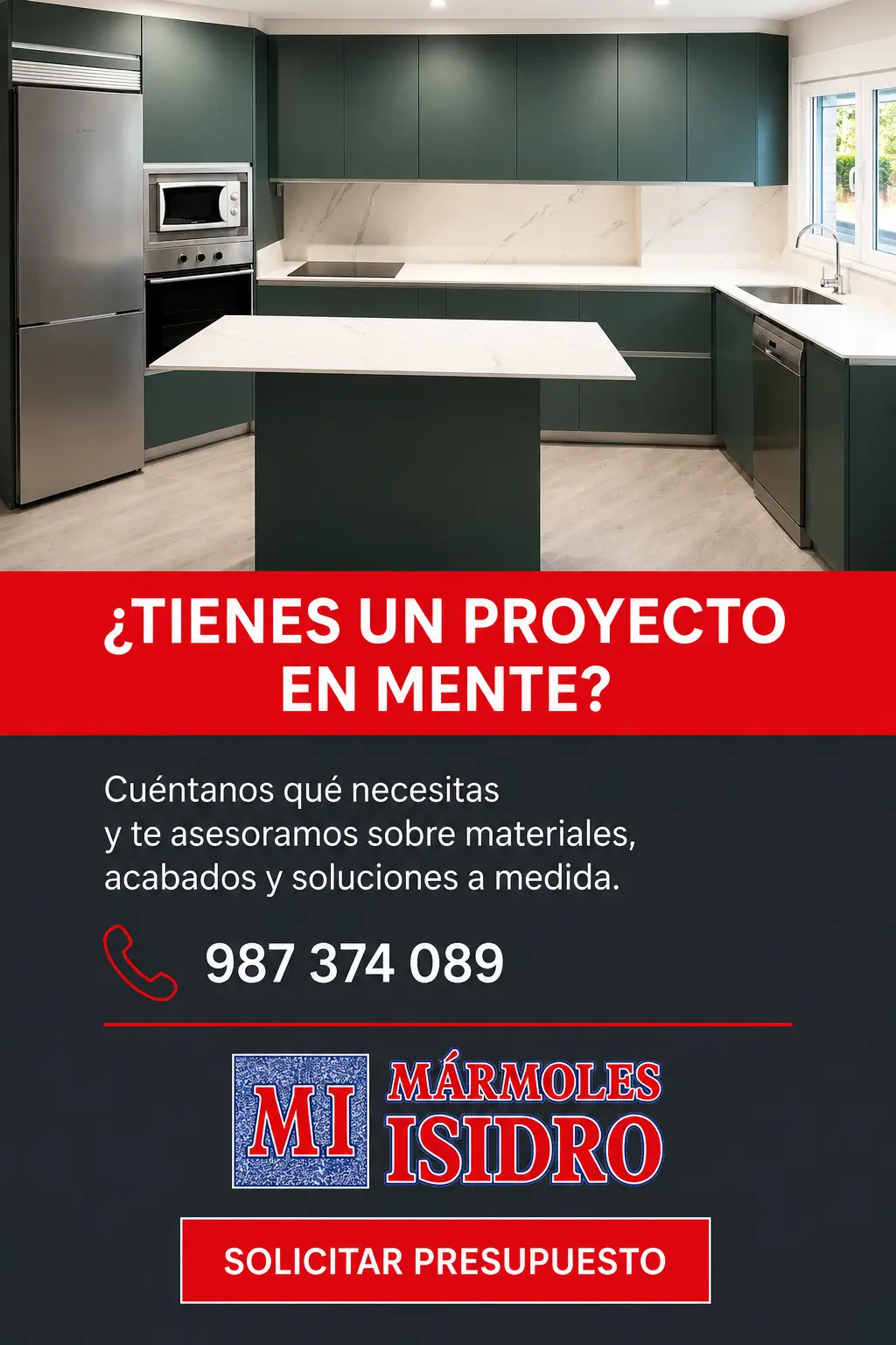 solicitar presupuesto para proyecto de marmolería o granito